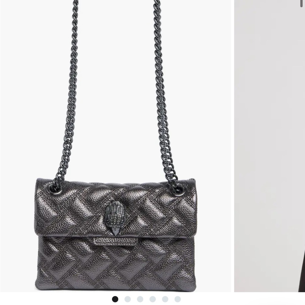 Kurt geiger mini metallic/gunmetal purse